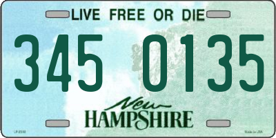 NH license plate 3450135
