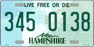 NH license plate 3450138