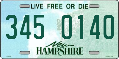 NH license plate 3450140
