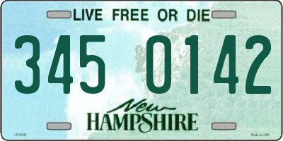 NH license plate 3450142