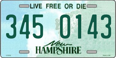 NH license plate 3450143