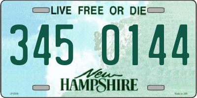 NH license plate 3450144