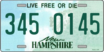 NH license plate 3450145