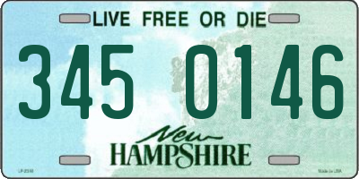 NH license plate 3450146