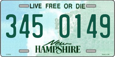 NH license plate 3450149