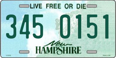 NH license plate 3450151