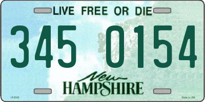 NH license plate 3450154
