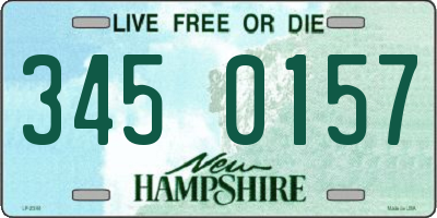 NH license plate 3450157