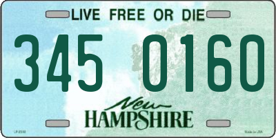 NH license plate 3450160