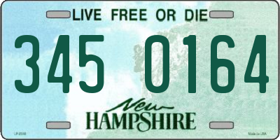 NH license plate 3450164