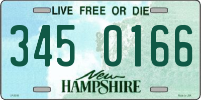 NH license plate 3450166