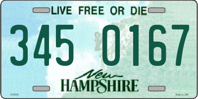 NH license plate 3450167