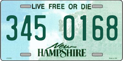 NH license plate 3450168