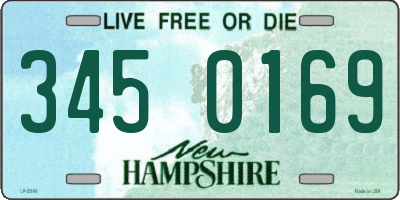 NH license plate 3450169