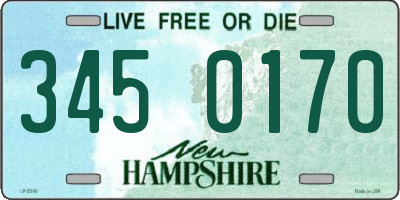NH license plate 3450170