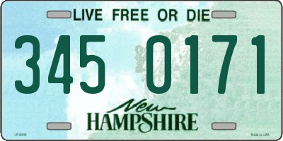 NH license plate 3450171