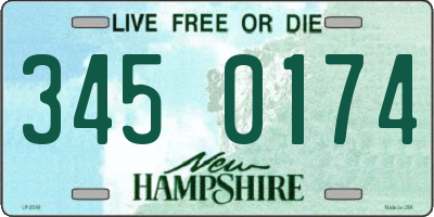NH license plate 3450174