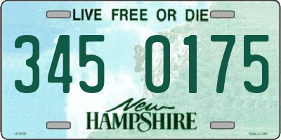NH license plate 3450175