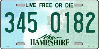 NH license plate 3450182