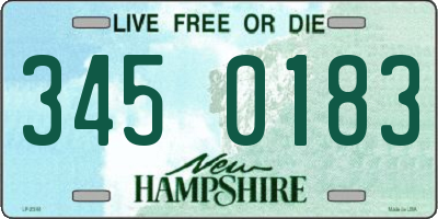 NH license plate 3450183