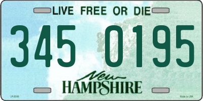 NH license plate 3450195