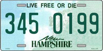 NH license plate 3450199
