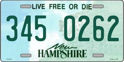 NH license plate 3450262