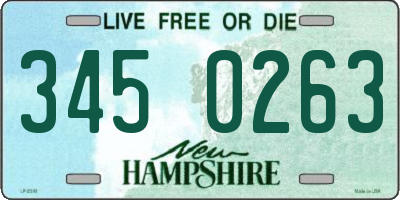 NH license plate 3450263