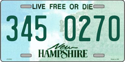 NH license plate 3450270