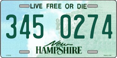 NH license plate 3450274