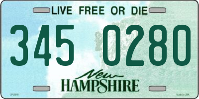 NH license plate 3450280