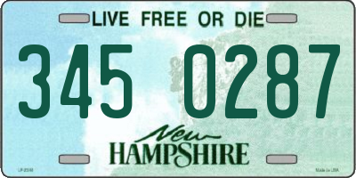 NH license plate 3450287