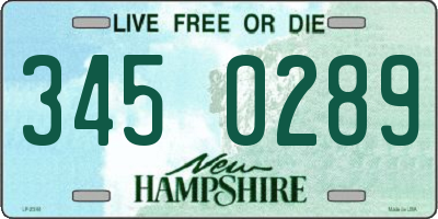 NH license plate 3450289