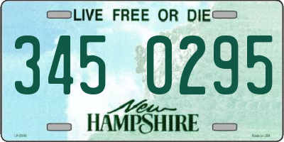 NH license plate 3450295