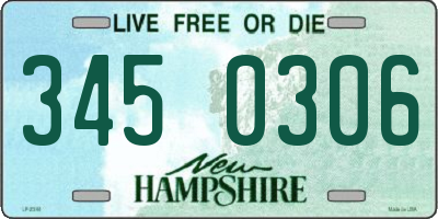 NH license plate 3450306