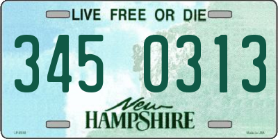 NH license plate 3450313