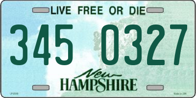 NH license plate 3450327