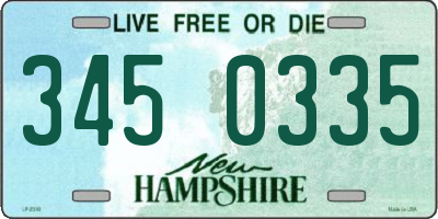 NH license plate 3450335