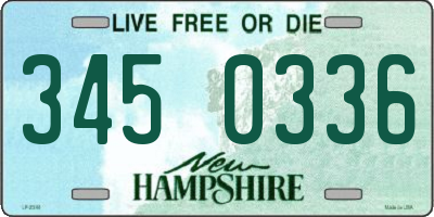 NH license plate 3450336