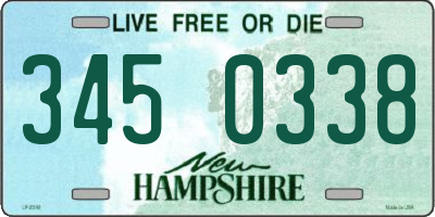 NH license plate 3450338