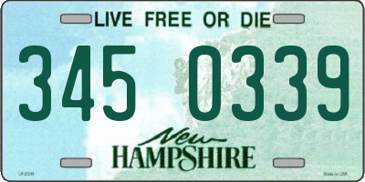 NH license plate 3450339