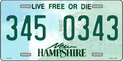 NH license plate 3450343