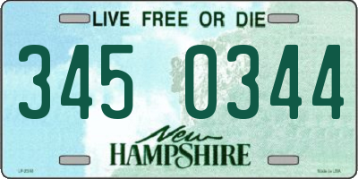 NH license plate 3450344