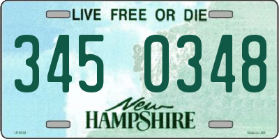 NH license plate 3450348