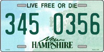 NH license plate 3450356