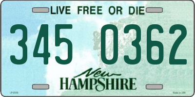 NH license plate 3450362