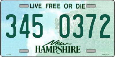 NH license plate 3450372