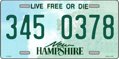 NH license plate 3450378