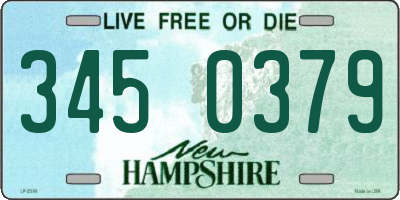 NH license plate 3450379
