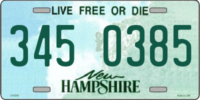 NH license plate 3450385